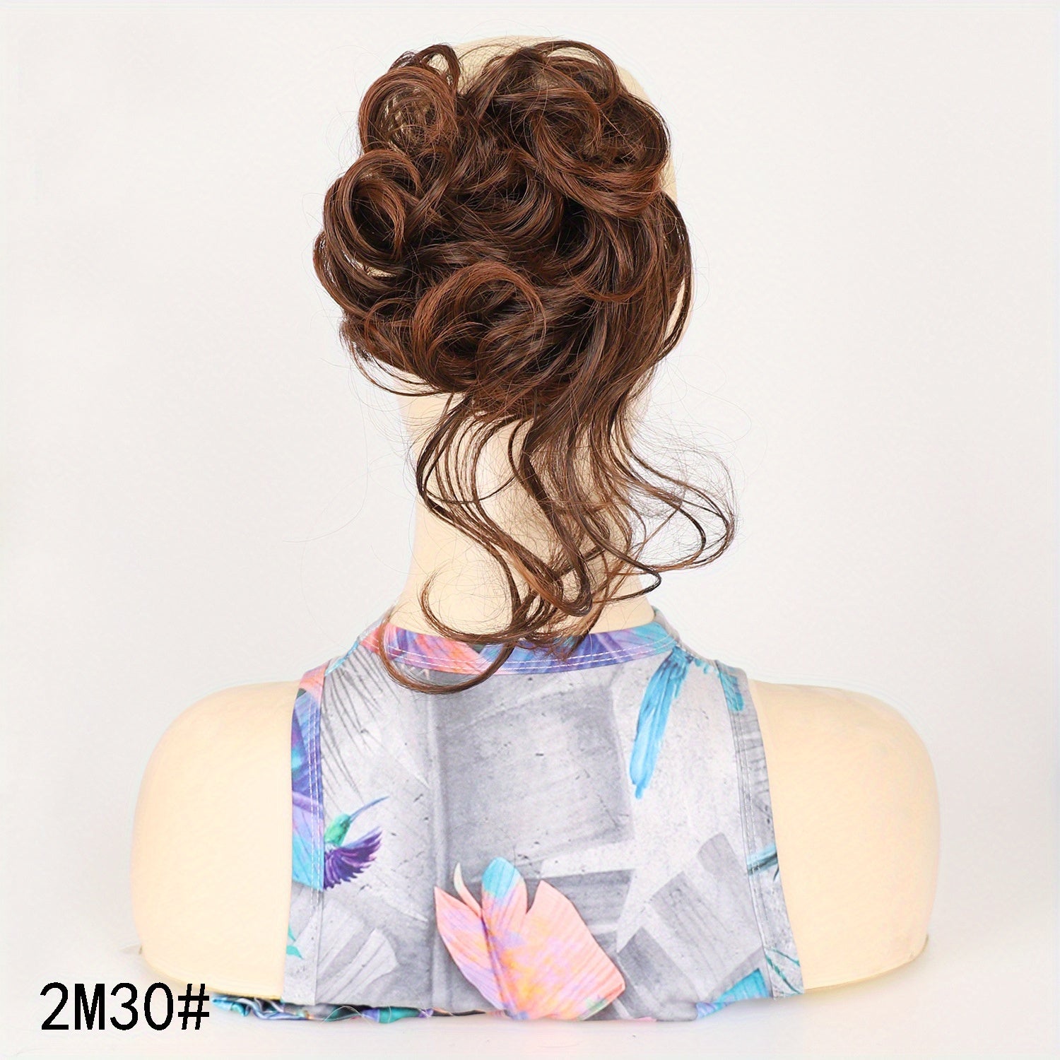 Messy Bun Hairpiece Scrunchies Updo Hair Extensions Wavy Curly Synthetic