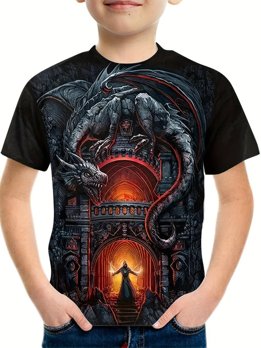 Boys' Skeleton & Dragon T-shirt for Summer