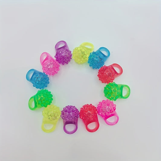 Luminous Ring 6 Colors Mix, 6-90pcs Birthday Party Halloween Christmas Gift