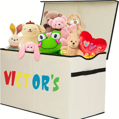 Large Collapsible Toy Storage Box With Lid - Sturdy Organizer for Kids