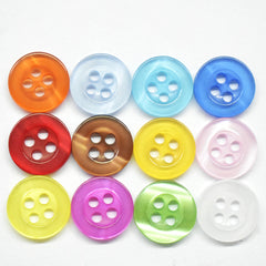 Colorful Translucent Shirt Buttons for Sewing Knitting and Craft Doll Buttons
