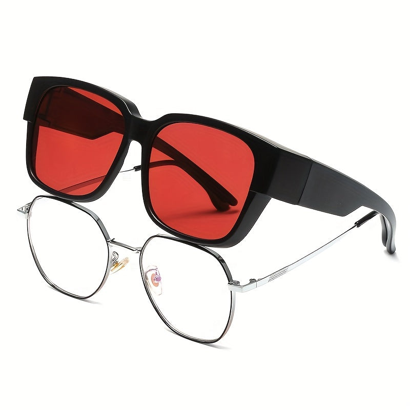 Myopia Glasses Cover Mirror Women's Polarized UV Sunglasses
