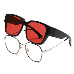Myopia Glasses Cover Mirror Women's Polarized UV Sunglasses