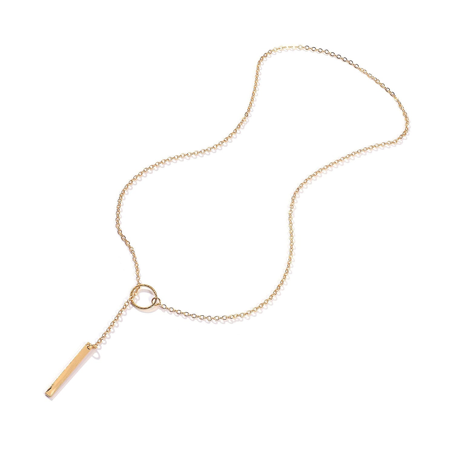 Metal Stick Pendant Necklace