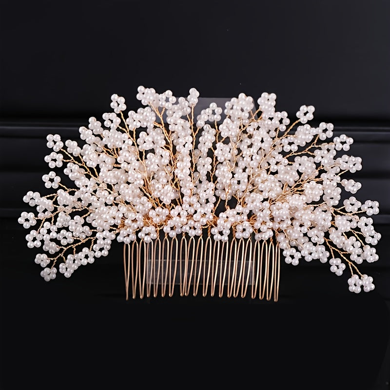 Faux Pearl Hair Comb Bridal Wedding Hair Accessories