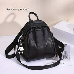 Vintage PU Leather Backpack & Purse Set