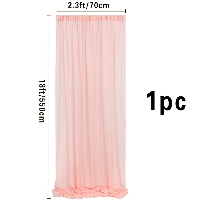 Wedding Peach Pink Chiffon Arches Valance for Decoration