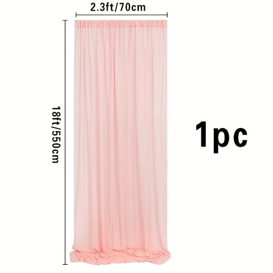 Wedding Peach Pink Chiffon Arches Valance for Decoration