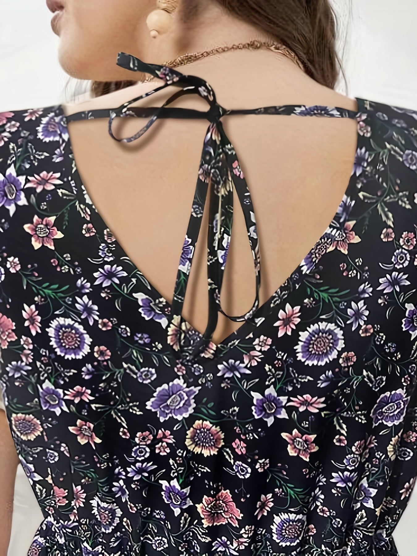 Boho Tank Dress Women's Plus Size Floral Print Maxi Dress
