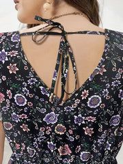 Boho Tank Dress Women's Plus Size Floral Print Maxi Dress