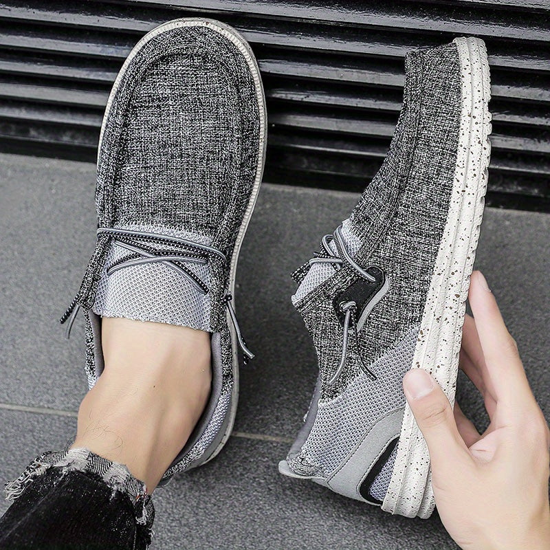 Men's Breathable Slip On Canvas Shoes For Hiking