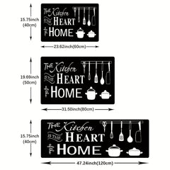 Anti Fatigue Kitchen Rug Set Soft Polyester Cushioned Rug with Non Slip Backing