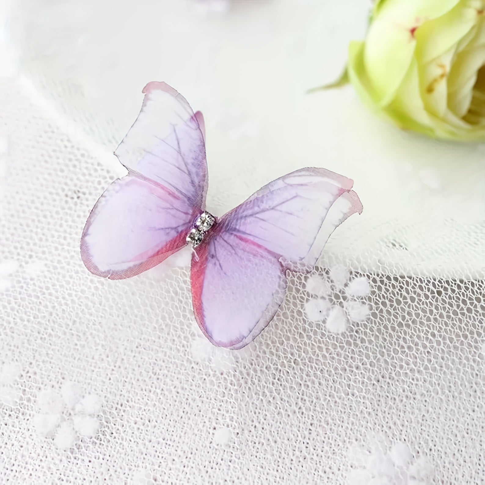 4 Pcs 3D Butterfly Fabric DIY Hair Accessories Gift