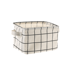 Fabric Storage Basket With Handle Desktop Sundries Box Organizer