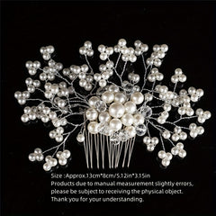 Faux Pearl Crystal Hair Comb Bridal Wedding Hair Accessories