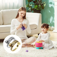6pcs Adjustable Knitting Crochet Rings Metal Thimbles Crochet Accessories