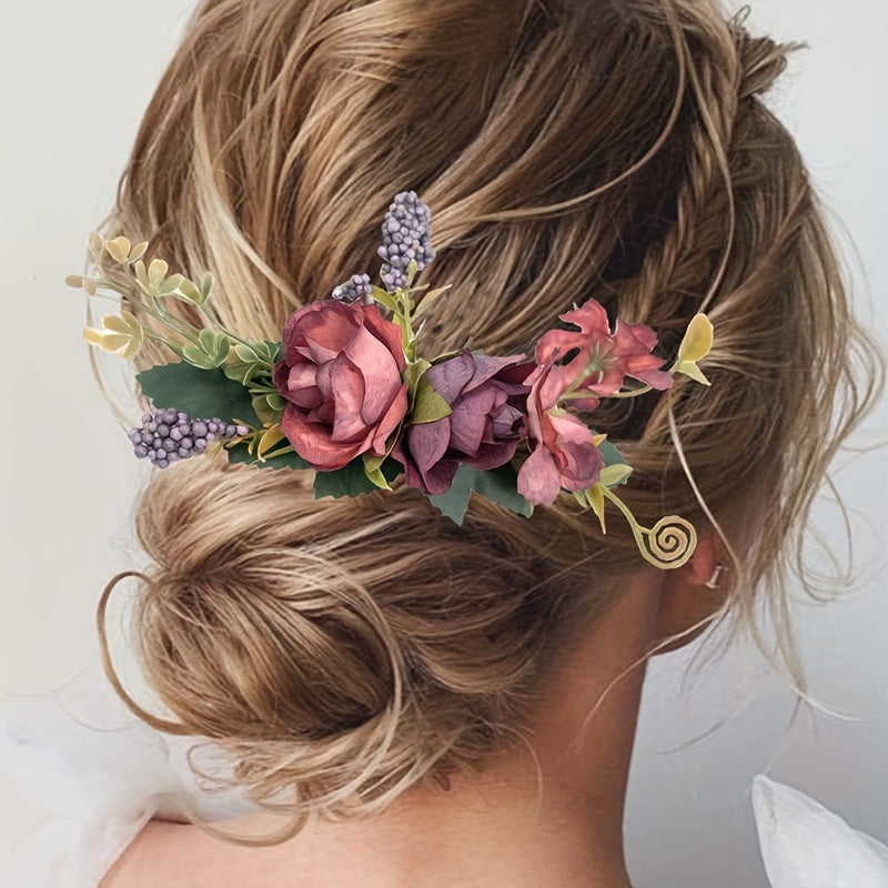 Flower Vine Hair Side Comb Wedding Hair Pin Accessories