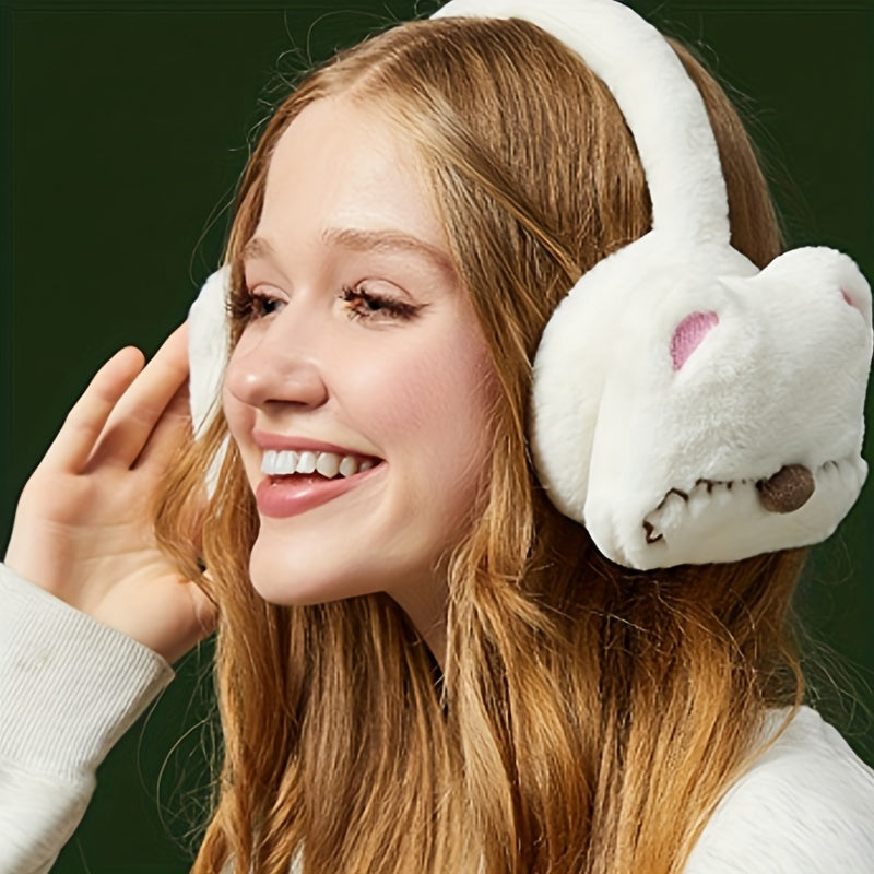 Women's Cartoon Winter Earmuffs Stretch Fit Dry Clean