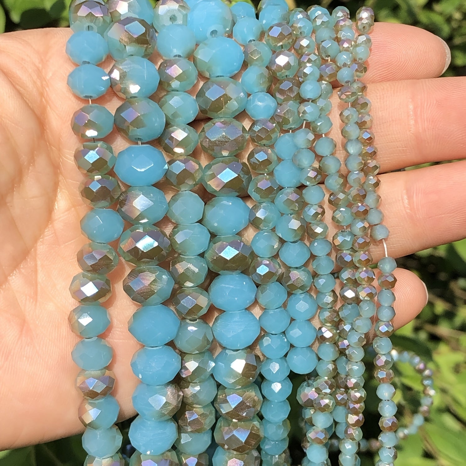 AAA Lake Jade Austria Crystal Glass Wheel Loose Spacer Beads