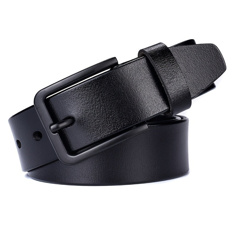 Men's Leather Belt Pin Buckle Cowhide Casual Leather Belt Retro Pants Belt