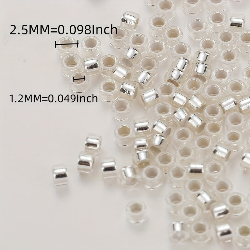 1080Pcs 2.5mm Colorful Glass Beads for DIY Bracelet Necklace Crafts