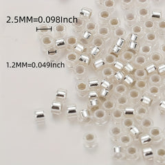 1080Pcs 2.5mm Colorful Glass Beads for DIY Bracelet Necklace Crafts