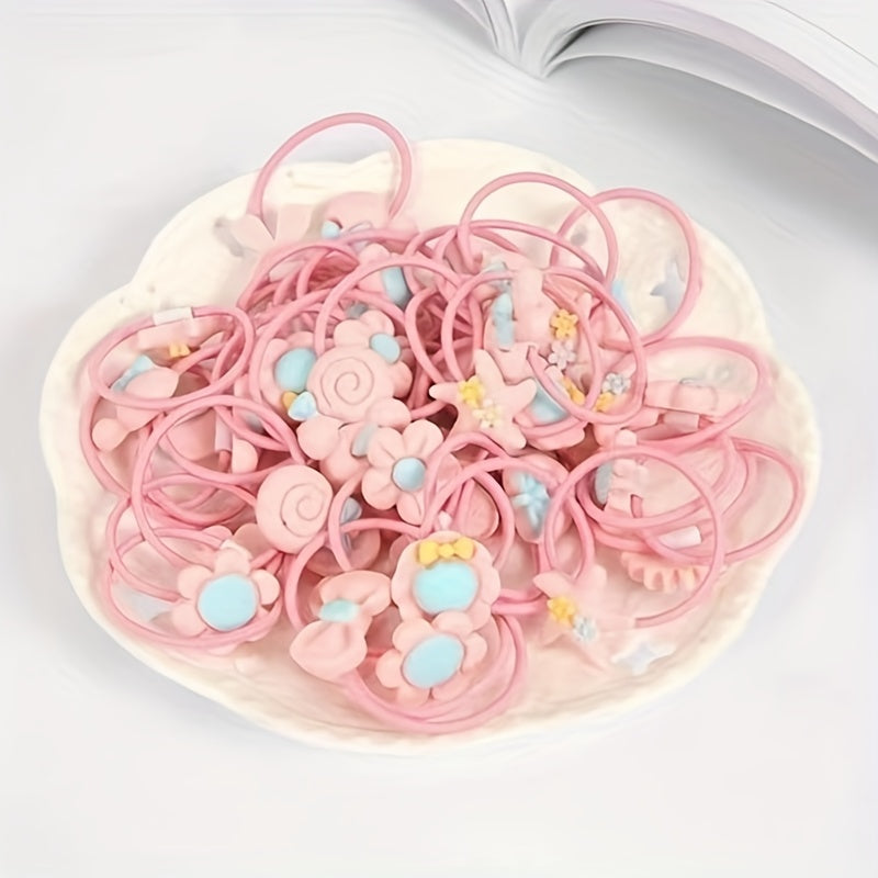 20pcs Children's Hair Ties Rubber Bands for Girls' Accessories