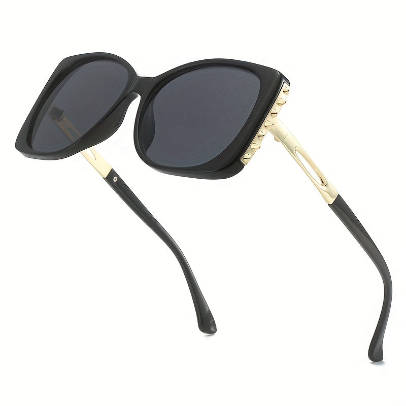 Steampunk Rivet Sunglasses Cat Eye UV400 Sun Shades for Summer