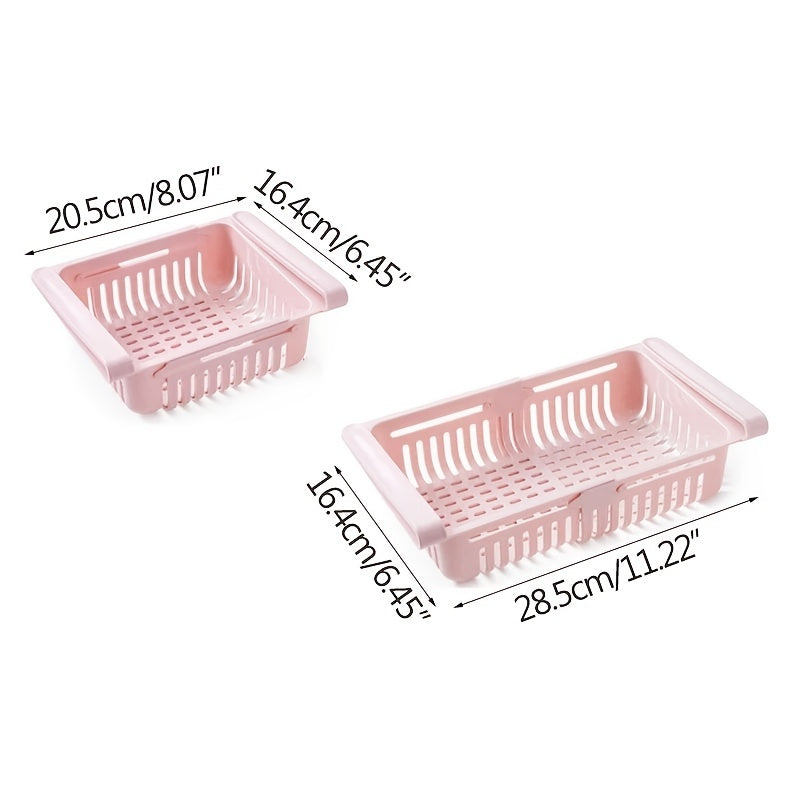 Refrigerator Storage Basket Retractable Drawer Multifunctional Rack