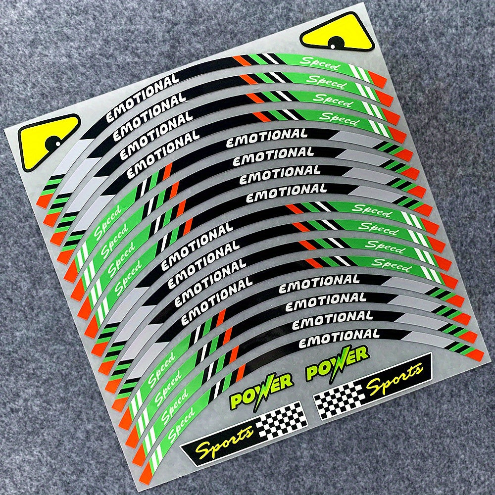 Motorcycle Wheel Hub Sticker Reflective Waterproof Creative Decal