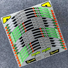 Motorcycle Wheel Hub Sticker Reflective Waterproof Creative Decal