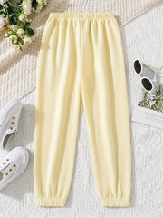 Girls' Casual Letter Print Jogger Sweatpants Loose Fit