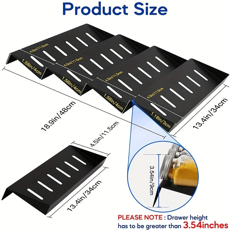 4 Tier Spice Rack with 28 Jars and Labels