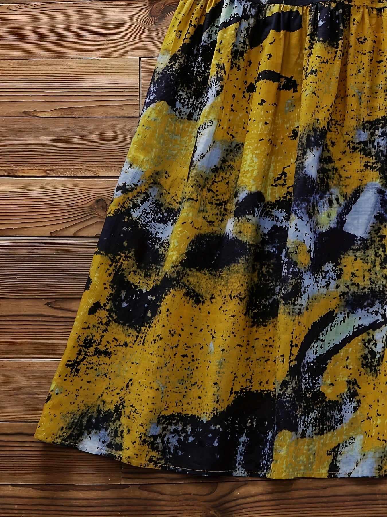 Plus Size Casual Dress Women's Plus Tie Dye Smock Dress