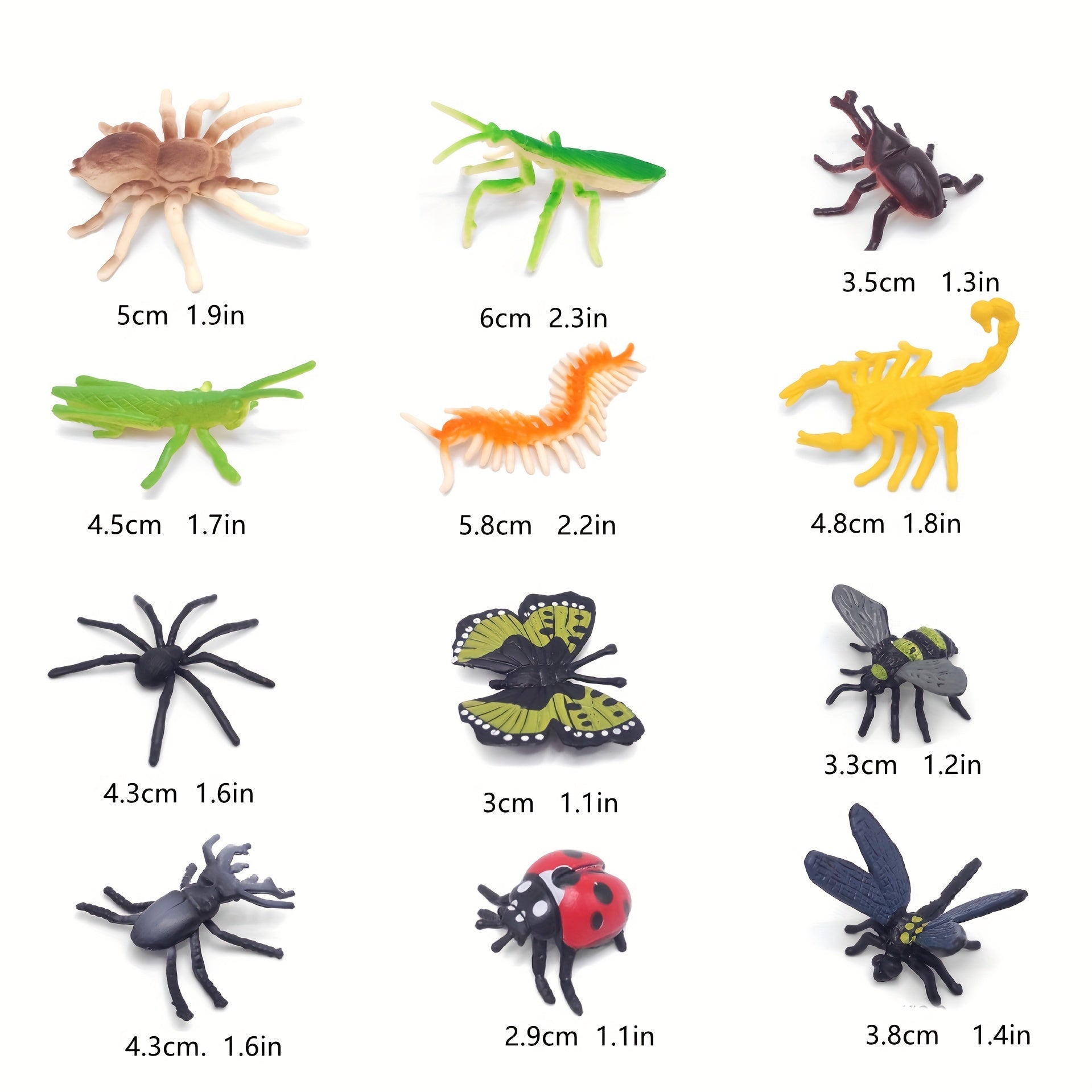 24pcs Mini Insect Toy Models Scientific Cognitive Puzzle Toys