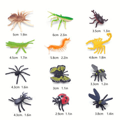 24pcs Mini Insect Toy Models Scientific Cognitive Puzzle Toys
