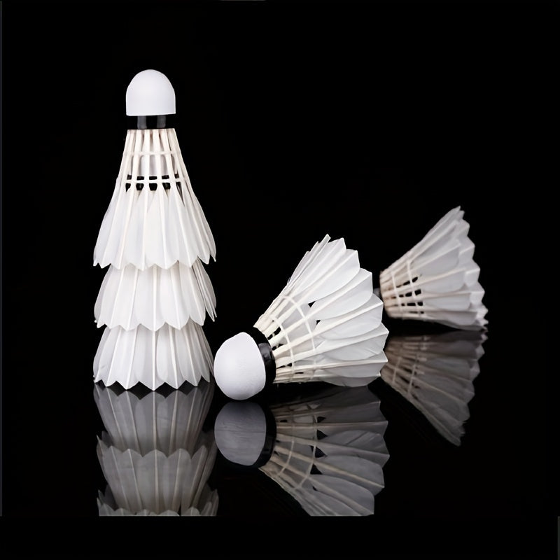 12pcs Feather Badminton Shuttlecocks Indoor Outdoor Competition