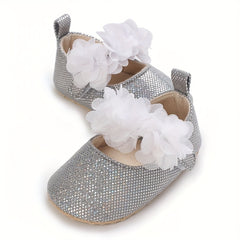 Baby Girl's Flat Shoes With Flowers Ornaments