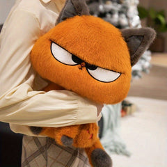 Extra Large Fluffy Plush Cat Stuffed Animal - Brown/Orange/Gray