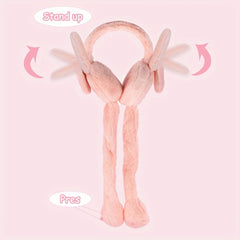 Rabbit Ears Plush Earmuffs for Women