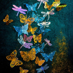 Set of 30 DIY Butterfly Stickers - Decorative Art Handbook Material