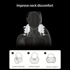 Car Neck Headrest Pillow Memory Foam Support for Driving Rest Sleeping Relief