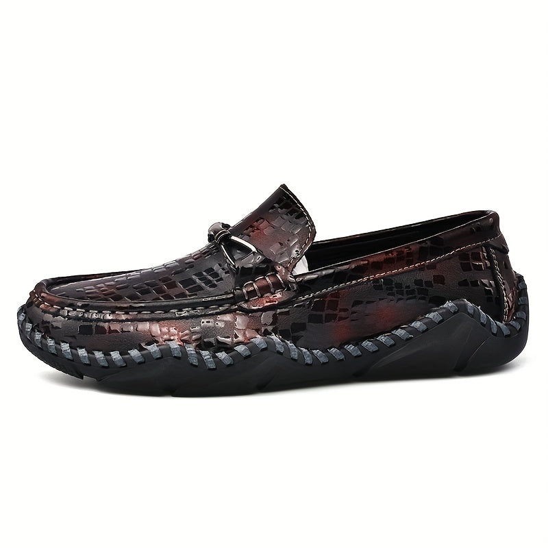 Women's Metal Buckle Flat Loafers Soft Sole Slip-On Shoes