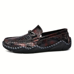 Women's Metal Buckle Flat Loafers Soft Sole Slip-On Shoes