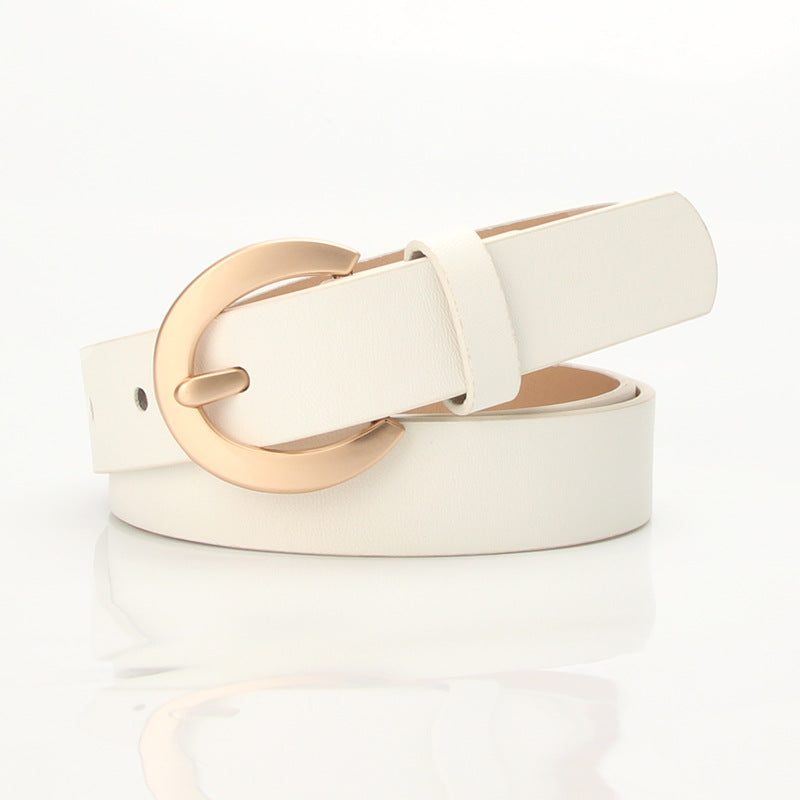 Women's PU Leather Waist Belt for Jeans Pants Dress