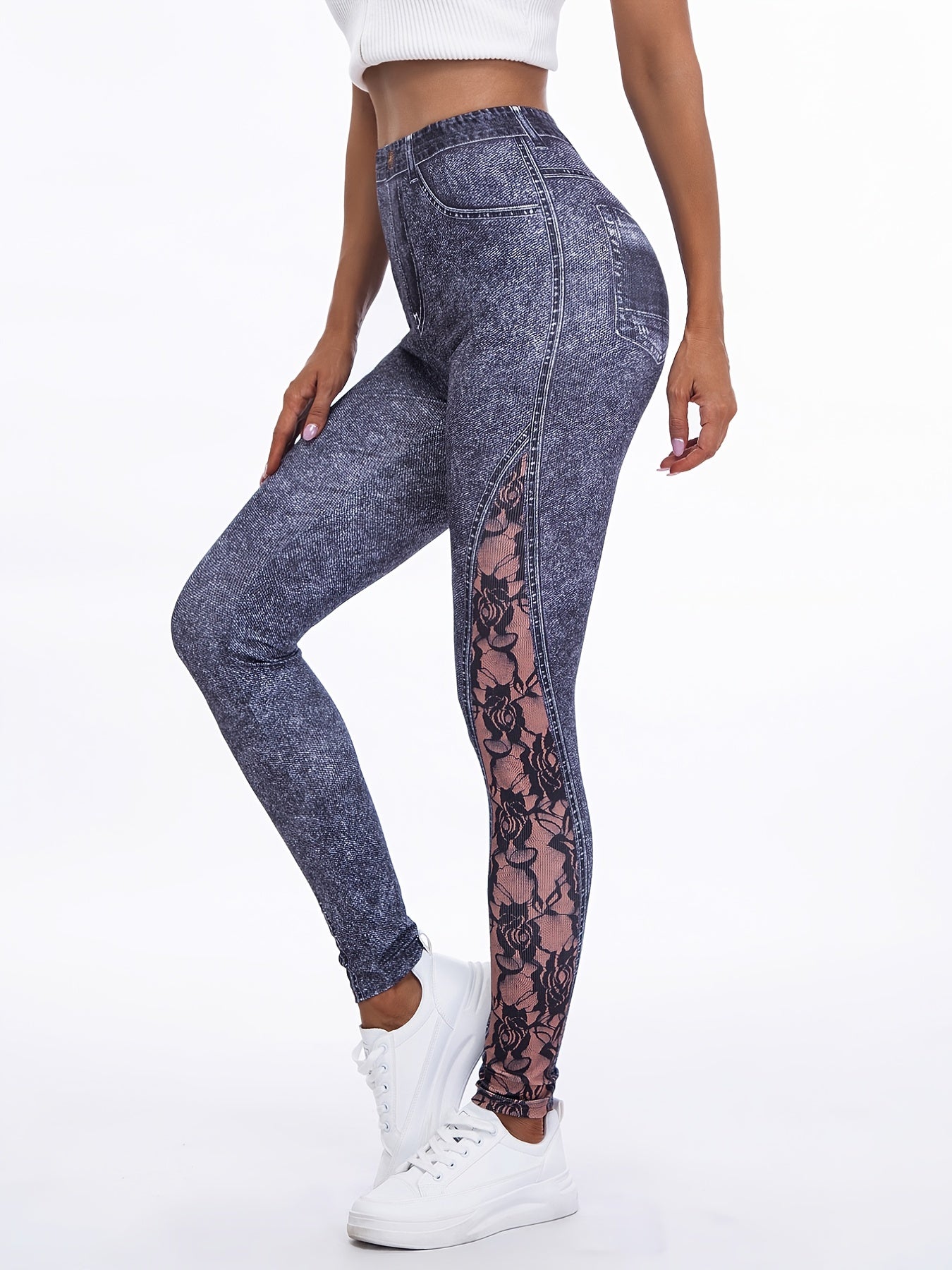 Floral Printed High Waist Leggings for Women