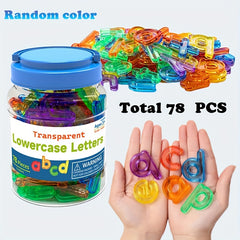 ROYLANZ 78pcs Translucent Letter Toys Educational Math Manipulatives