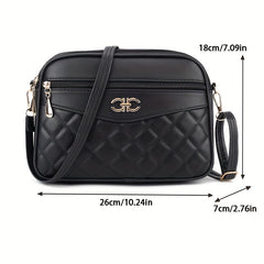 Quilted Crossbody Shoulder Bag Women Adjustable Strap Handbag