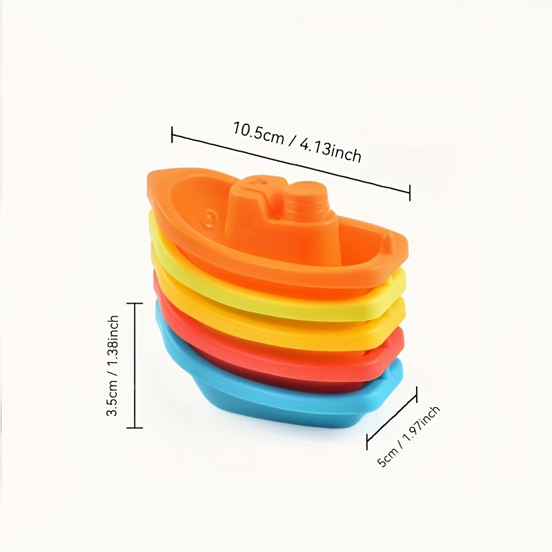 Colorful Stacking Boat Toy Set for Kids