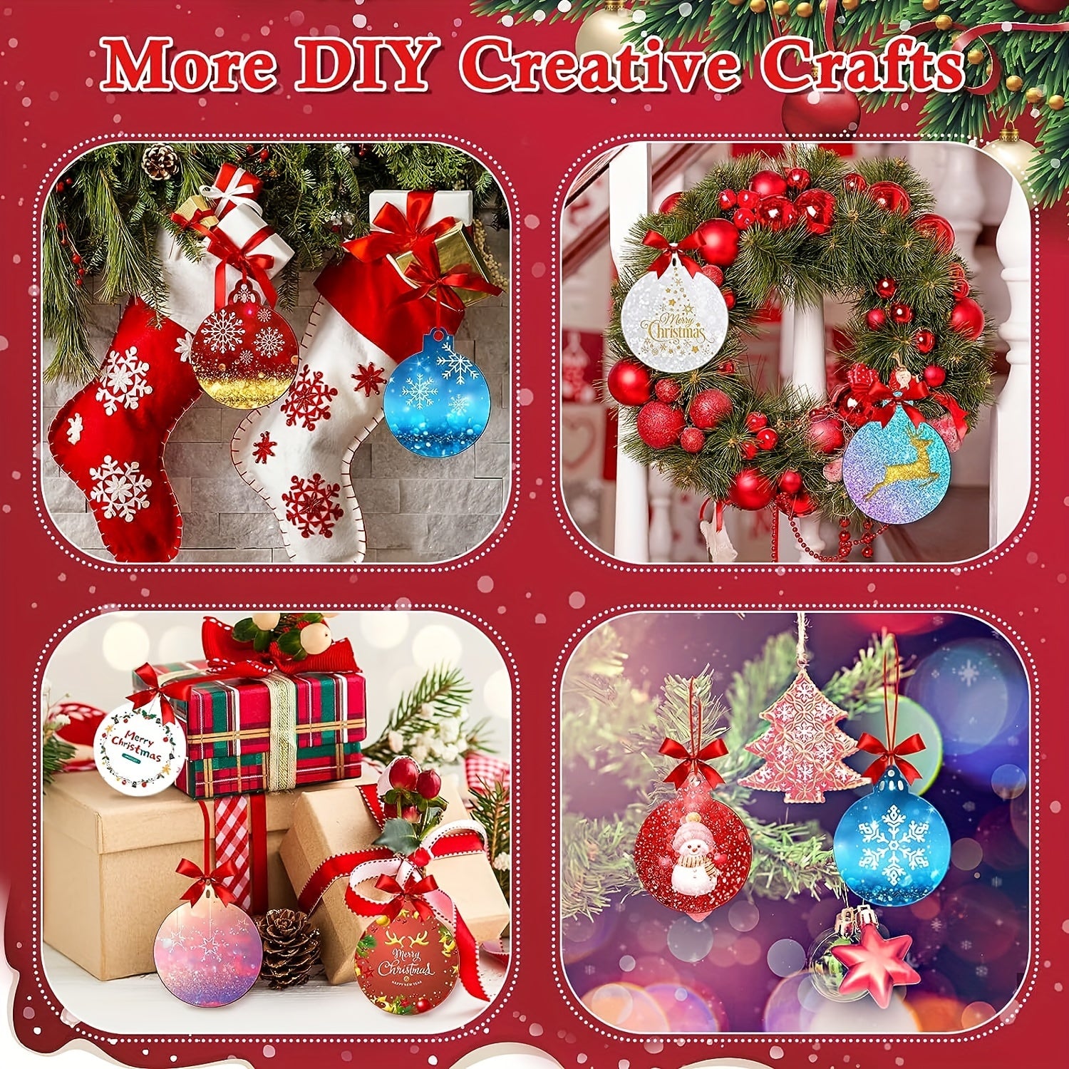 3pcs Christmas Resin Molds for DIY Crafts Home Decor